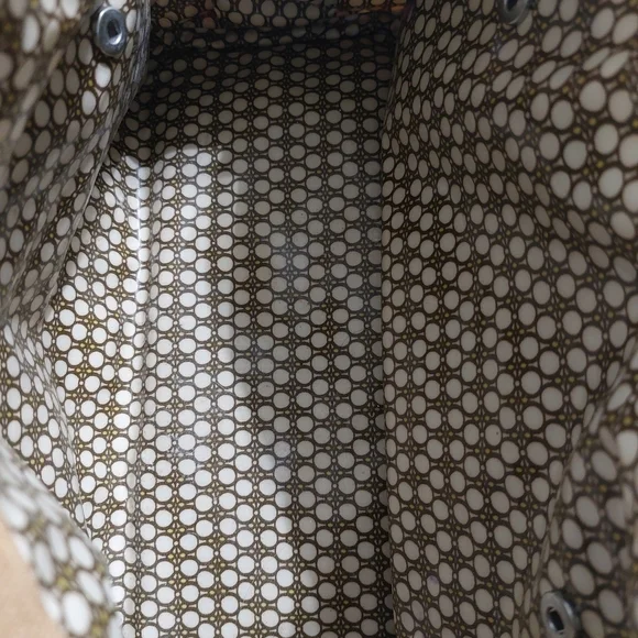 Fossil Brown and Pink Tote Bag with Leather Handles - Picture 6 of 6